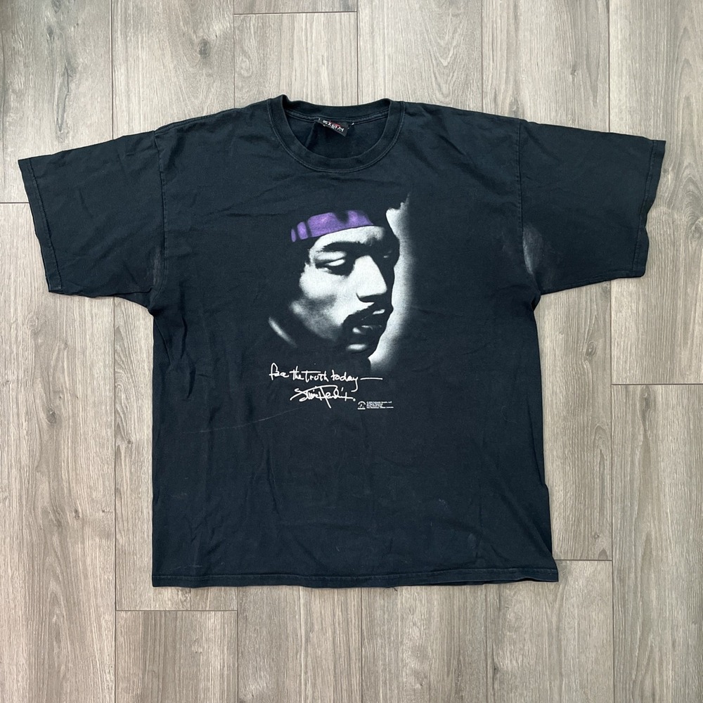VTG Jimi Hendrix Zion Rootswear Mens XL T Shirt Black